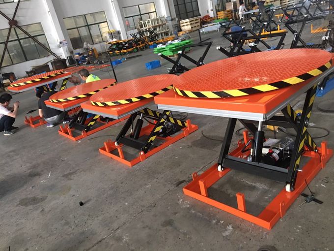 800kg Turntable Electric Lift Table Mobile Lifting Platform For Workshop Maximum Height 40" 0