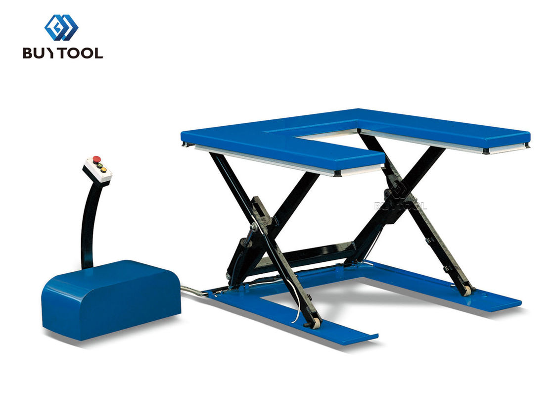 China 1500kg Low Profile Lift Tables Hydraulic Mechanical Lift Table With Dock Leveler Device