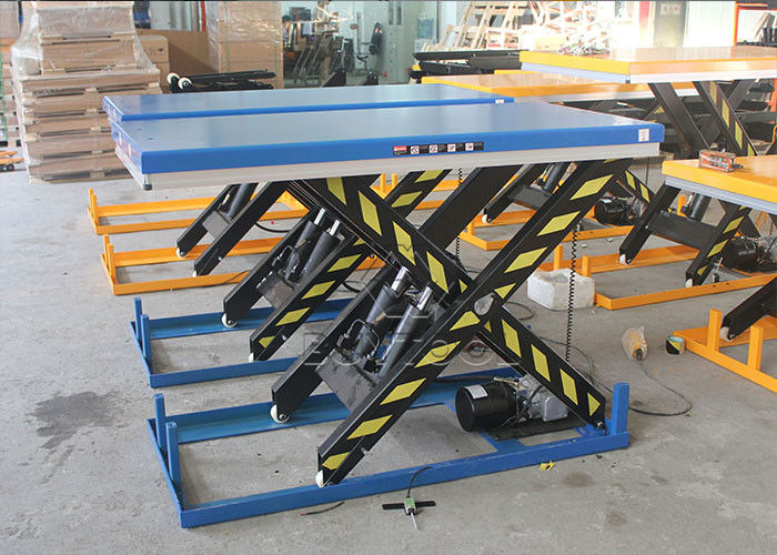 China Q345B Electric Stationary Lift Table 2T Electric Scissor Lift Cart