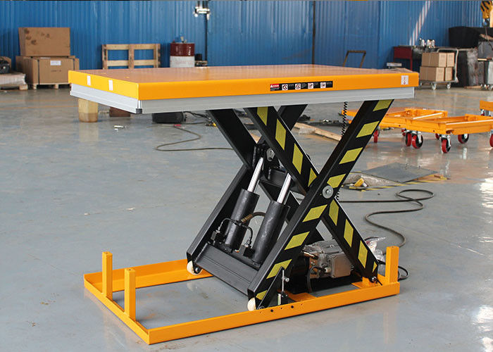 China 1000KG Low Profile Scissor Lift Trolley For Pallet Leveling