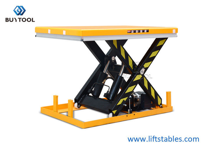 China 2.2kw Stationary Scissor Electric Lift Tables Hydraulic 2000×850MM Ce Approved