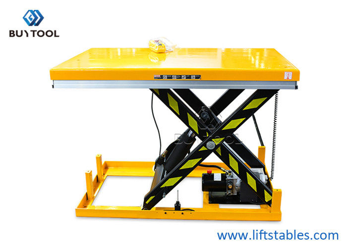 buy Small Electric Stationary Scissor Lift Platform Trolley Table 4ton 8800 Lbs 41&quot; Max Lifting online manufacturer