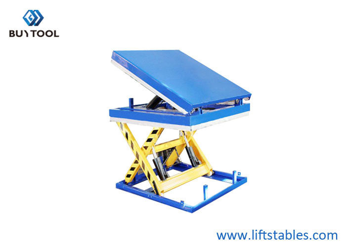 China 1300x850mm Warehouse Stationary Lift Table With Tilt Cargo Lifting
