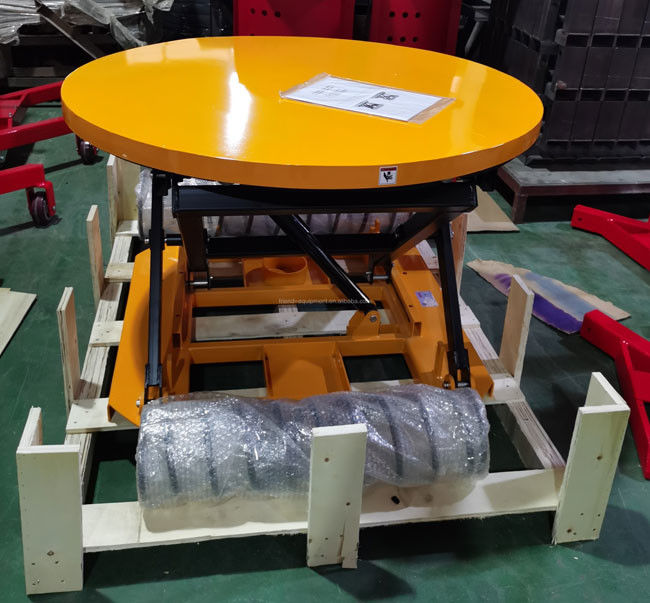 2 Ton 2000kg 4000 Lb Turntable-Top Electric Stationary Lift Tables Spring Loaded Pallet Lift Tables 2