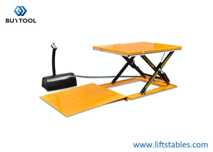 buy Hydraulic Scissor Auto Pallet Lift Table With Ramp 1600x1140mm online manufacturer