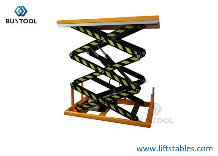 buy Triple Scissor Hydraulic Lift Table 500kg 3000 Lb Capacity Anti Pinch online manufacturer