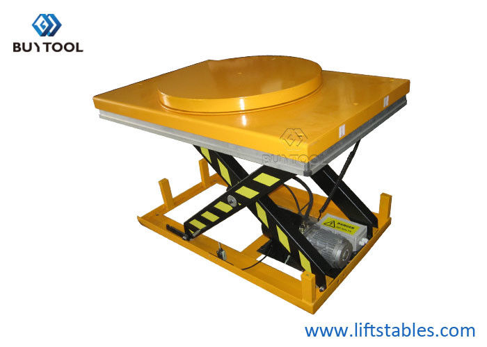 Good price Powered Motorized Rotating Pallet Lift Table 100kg Rotary Round Stage Platform 360 Degree online