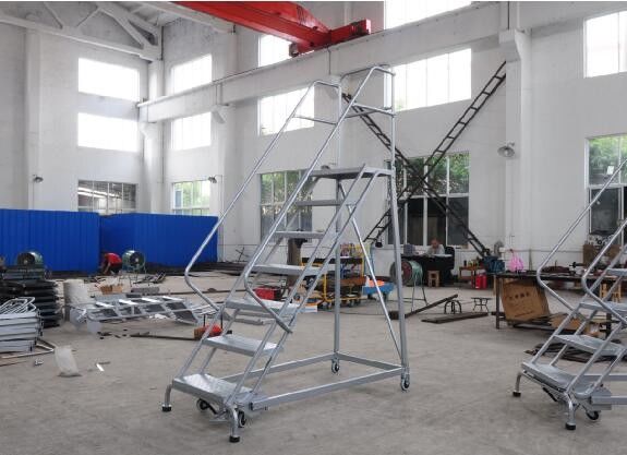 3 Step 4 Step 5 Step Industrial Ladder With Wheels 30 Feet  Stock Picking Auxiliary Equipments 1