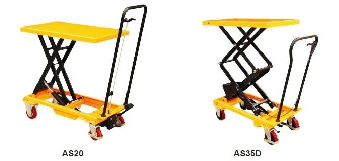 Small Manual Scissor Lift Table Cart Trolley Platform For Material Handling  980mm 0