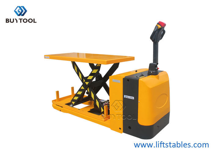 China 1 Ton Battery Operated High Lift Pallet Truck 2000kg 2500kg 1000mm With Platform Lift