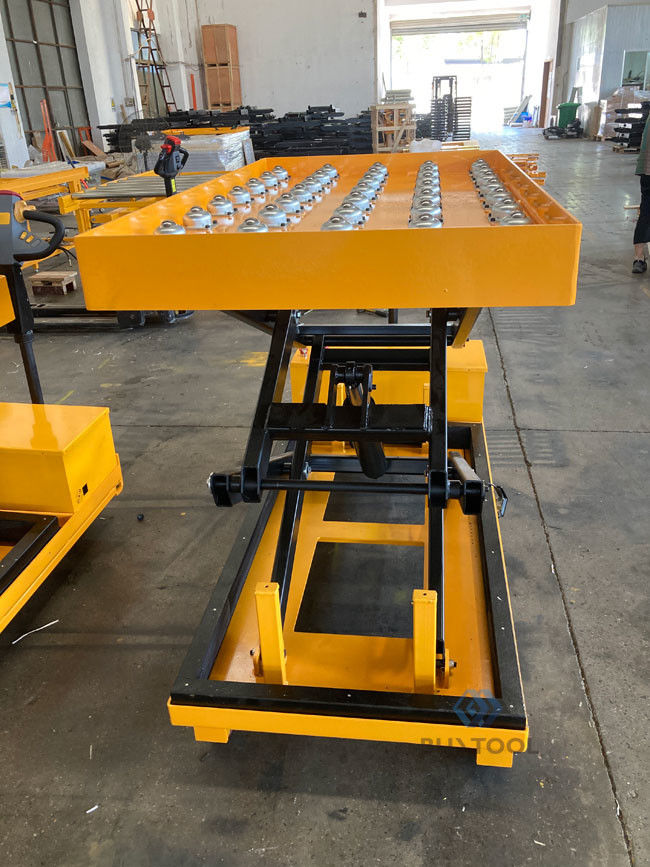 500 Lbs Mobile Lift Tables 4x8 Self Propelled Lift Table Jack Stand With Transfer Ball Platform 0