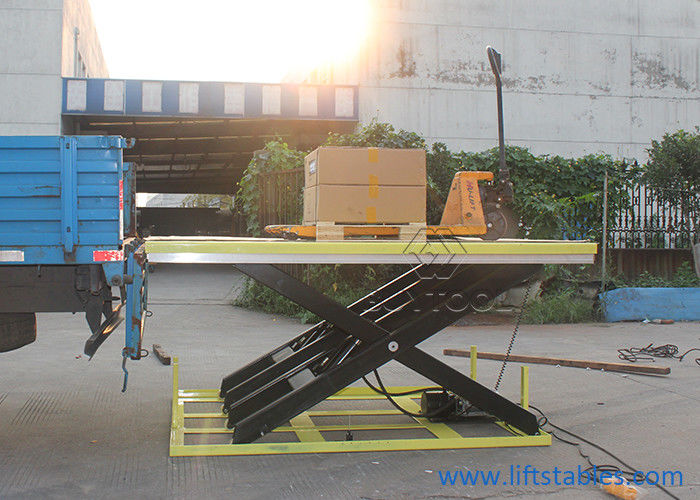 1000 Lb Mobile Scissor Lift Table With Large Platform Ladder Dock Container Loading