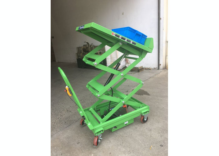 buy Small Portable Scissor Lift Table Cart Tilt Transport 100kg Mobile Platform Lift online manufacturer