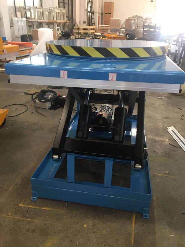 6000 Lb Hydraulic Stationary Electric Lift Scissor Lift Tables With Turntable Platform 0
