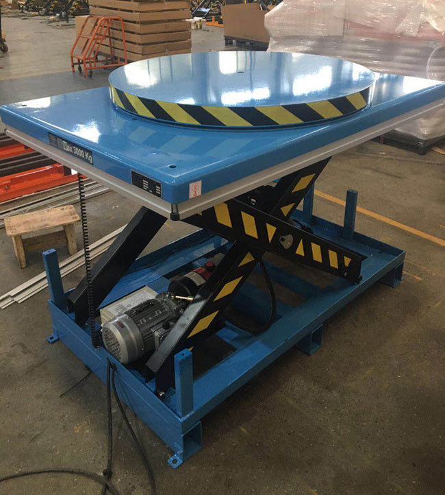 6000 Lb Hydraulic Stationary Electric Lift Scissor Lift Tables With Turntable Platform 1