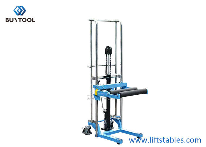 China Hydraulic Hand Stacker Pj4150a Pj4150n Roller Hand Operated Pallet Lifter 1200mm