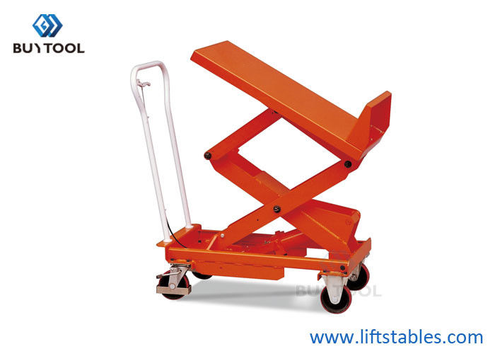 China 881lbs 400kg Mobile Lift And Tilt Table Trolley 830x520mm