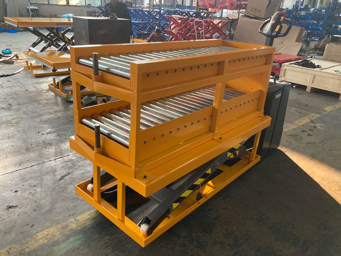 buy Roller Lift Table Top 1500kg Electric Pallet Truck For Die Handling Production Line online manufacturer