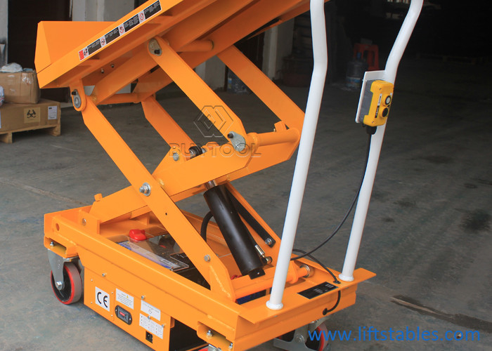 Good price Material Handling Mobile Scissor Lift Platform Table 1000kg Loading online