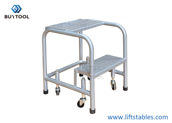China Alloy Steel Q235B Warehouse Mini Mobile Ladders With 300kg Capacity
