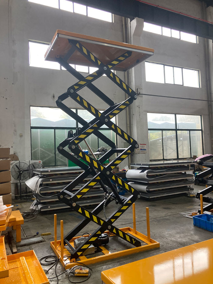 Stable Powerful Electric Scissor Lift Tables Lifting Raised Height Up 4140mm 2
