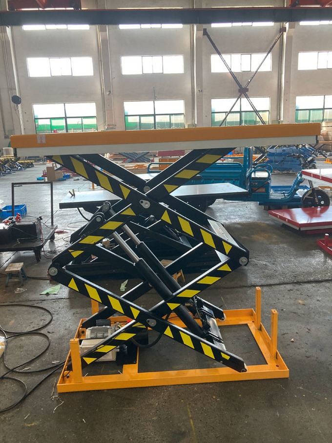 HD1000 Stationary Lift Table Hydraulic Scissor Lift For Material Handling 2