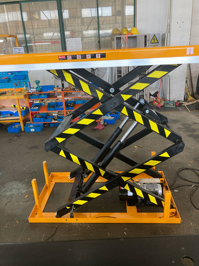 HD1000 Stationary Lift Table Hydraulic Scissor Lift For Material Handling 1