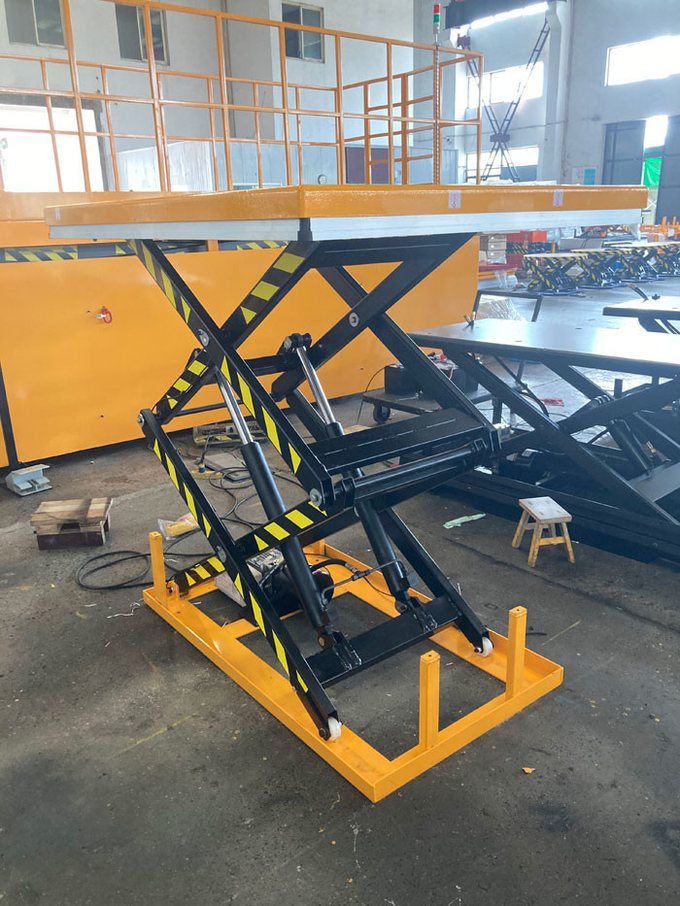 HD1000 Stationary Lift Table Hydraulic Scissor Lift For Material Handling 0